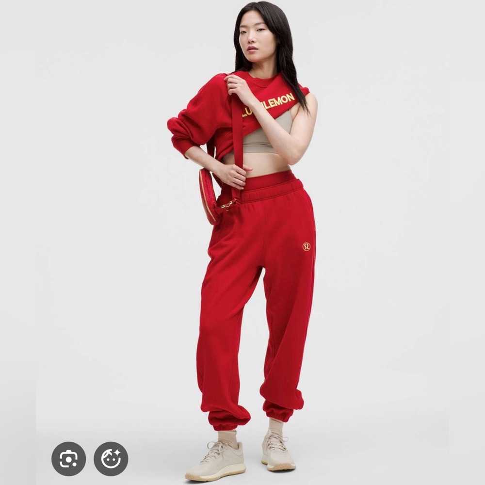 lululemon New Year Bold Red Scuba Set